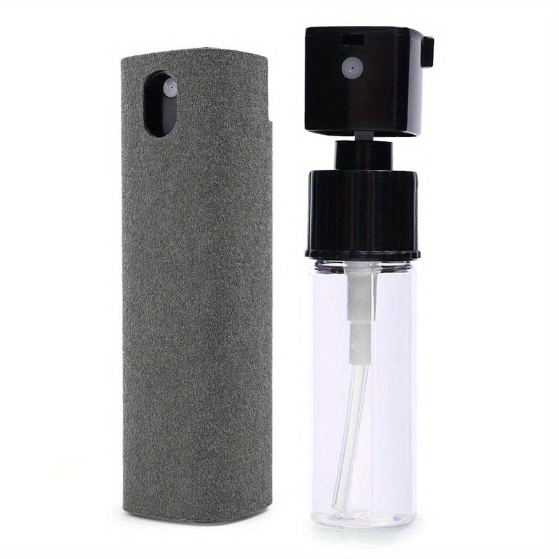 2in1 Microfiber Screen Cleaner Spray Bottle Set for Phones Glasses Electronics