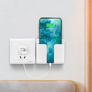 Telefon plagin tutqichi, zaryadlash stendi, masofadan boshqarish uchun saqlash qutisi - devorga o'rnatiladigan, teshiksiz.