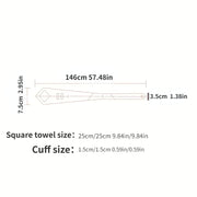 Men's Tie Set with Cufflinks and Square Scarf for Business Formal Wear