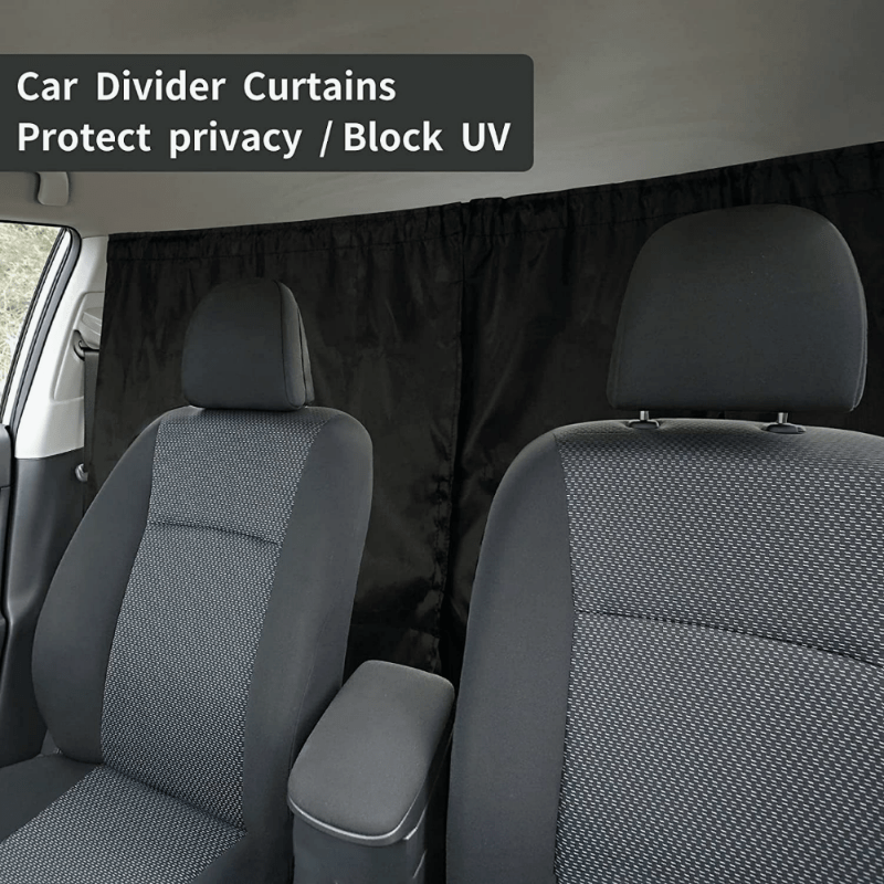 2 Pieces Sun Shade Privacy Curtain Car Partition for Commercial Vehicles