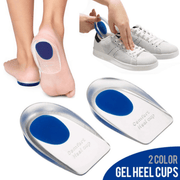 Silicone Insoles with Heel Cup for Comfort Shock Absorption Height Enhancement Small Large