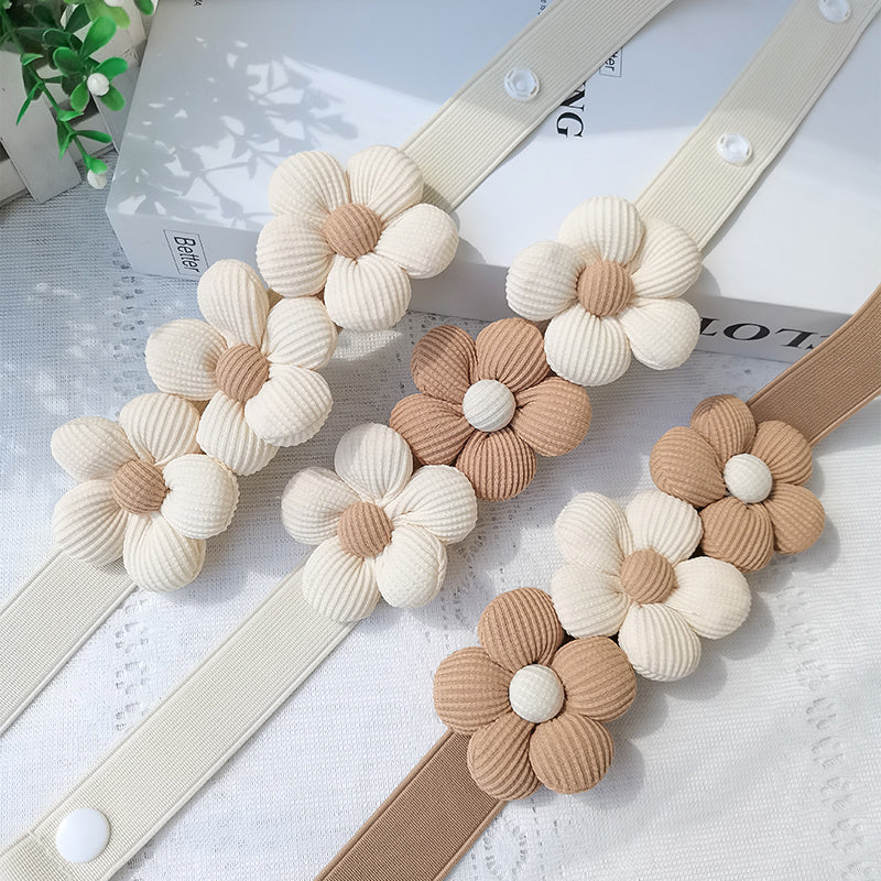 Elegant Flower Pattern Curtain Tieback No Drilling Decorative Home Accessory