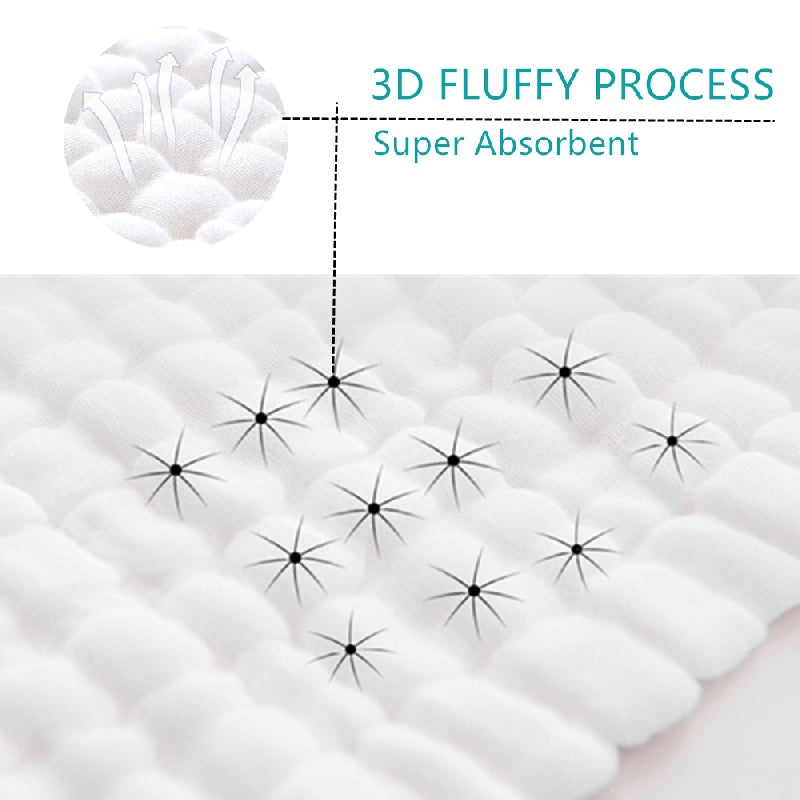 3 ta Muslin Burp To'plami - O'g'il va qiz bolalar uchun mukammal, ko'p qatlamli Muslin Biblar va Qo'l To'plari uchun Yumshoq Singdiruvchi Sochiqlar