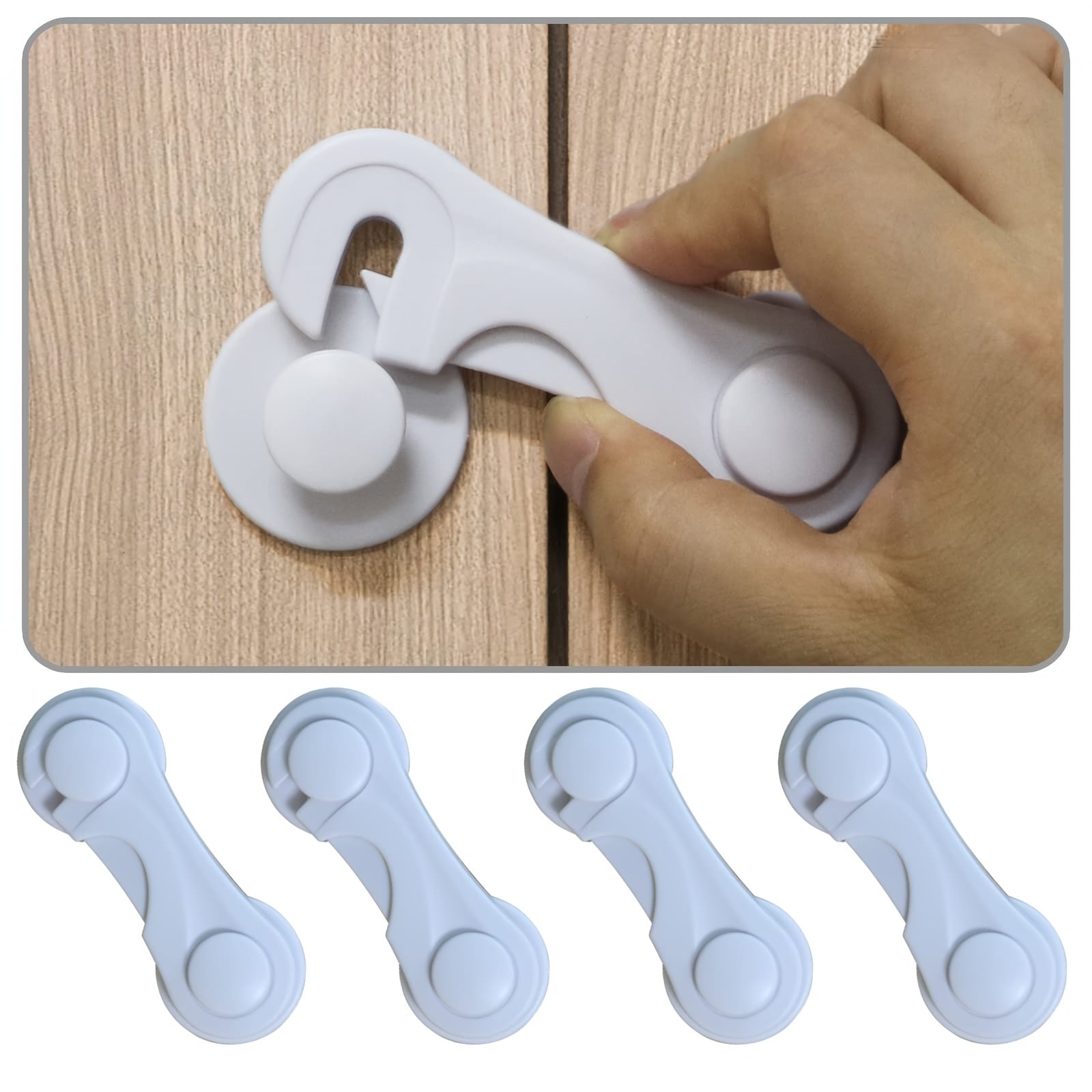 Set of 5 Adjustable Baby Safety Drawer Locks for Childproofing and Gifts