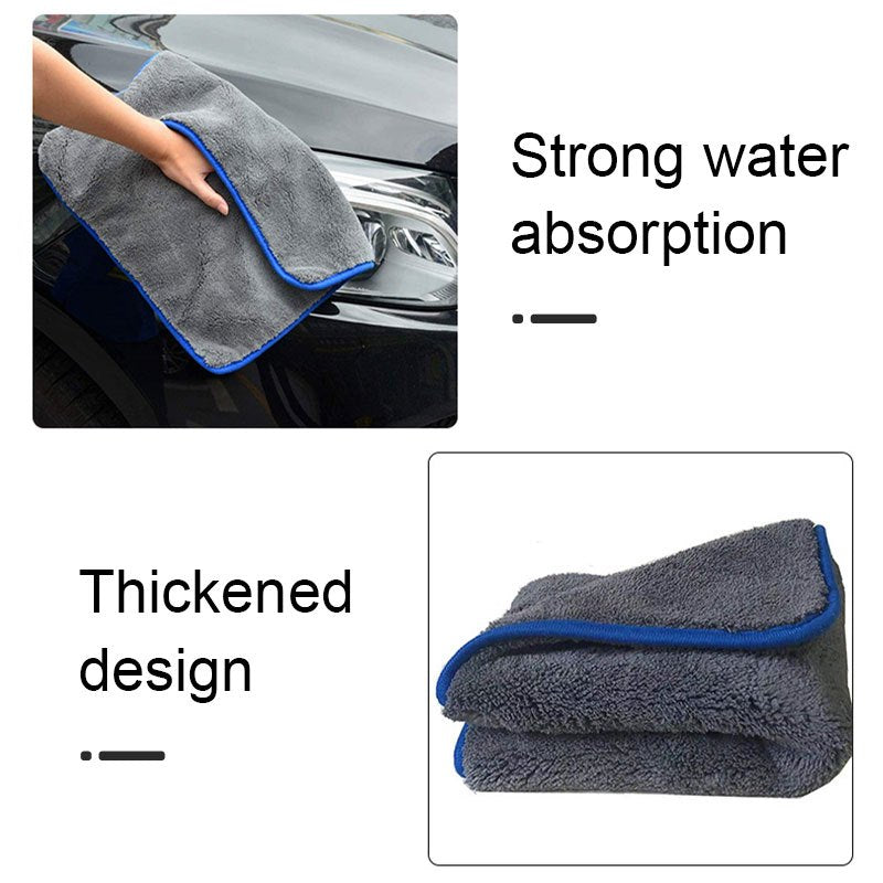 Microfiber Car Wash Towel 40x40cm Coral Fleece Absorbent Drying Cloth