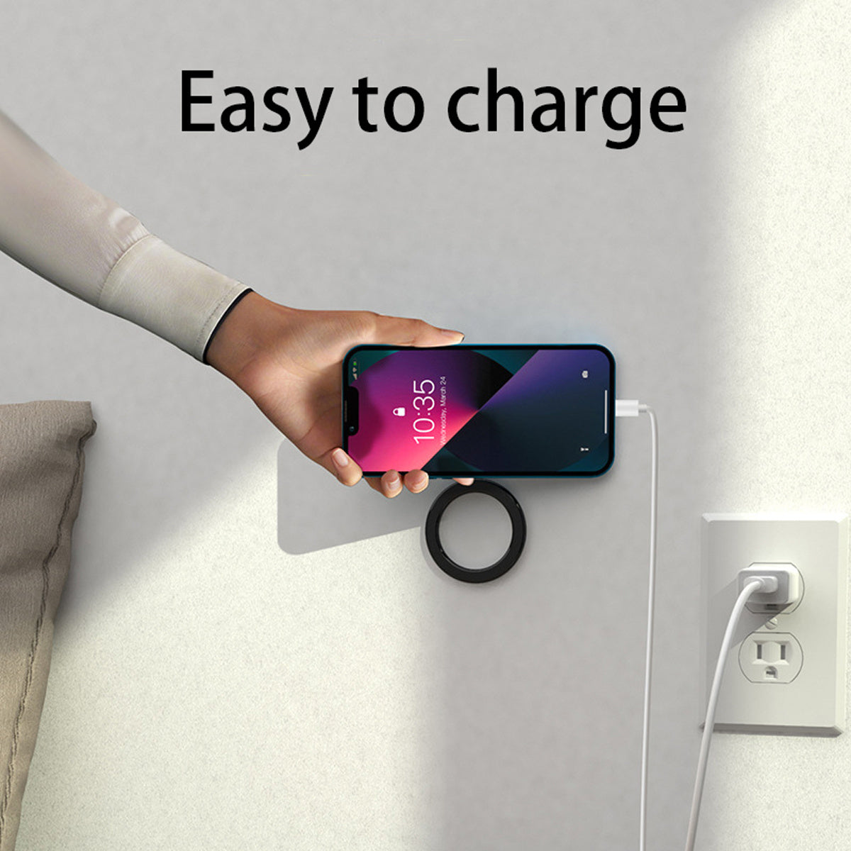 Magnitli devor uchun telefon tutgichi, kuchli magnetli avtomobil telefon stendi