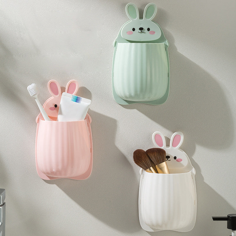 Cute Rabbit Storage Rack for Makeup Brushes Toothbrushes and Cosmetics