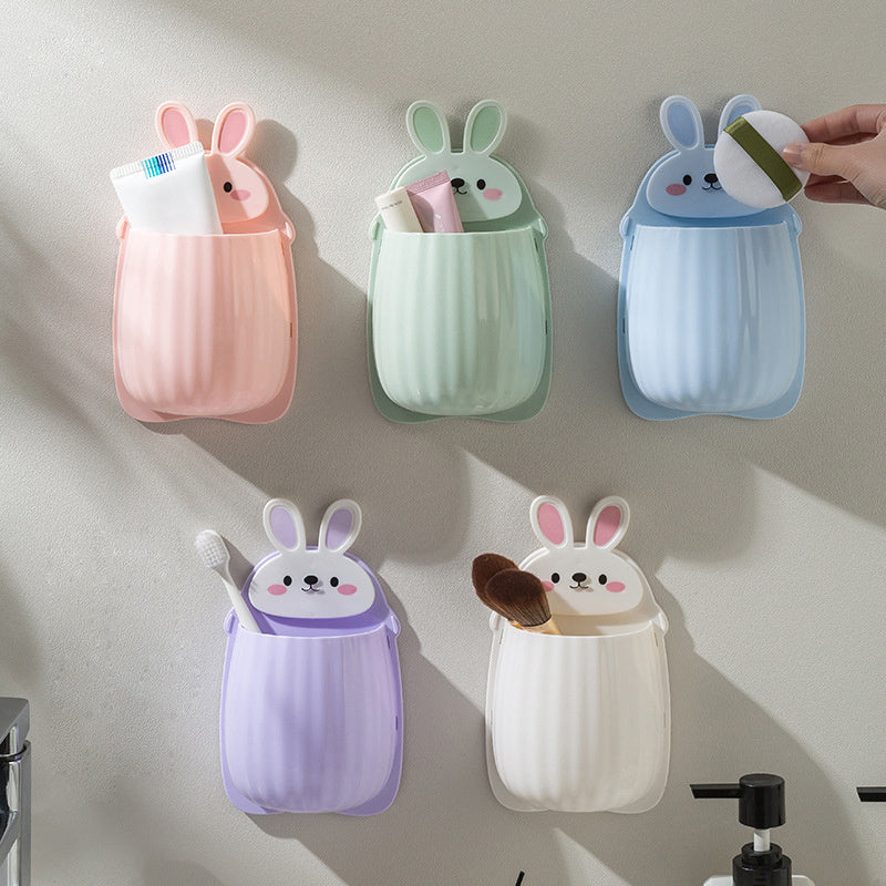 Cute Rabbit Storage Rack for Makeup Brushes Toothbrushes and Cosmetics