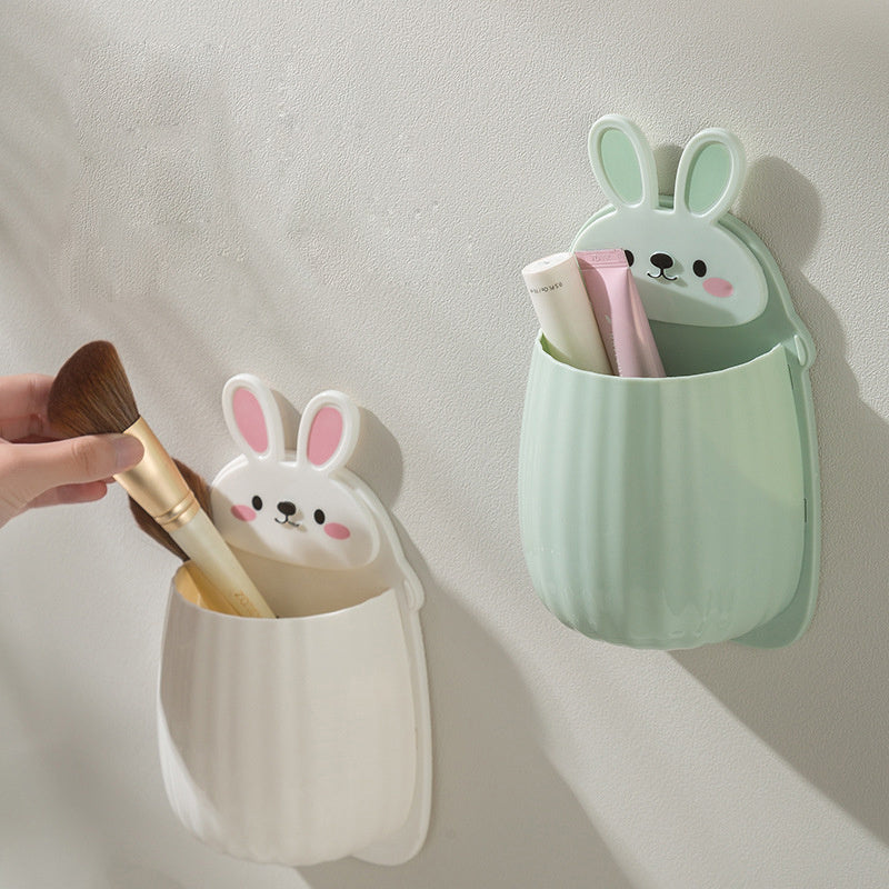 Cute Rabbit Storage Rack for Makeup Brushes Toothbrushes and Cosmetics