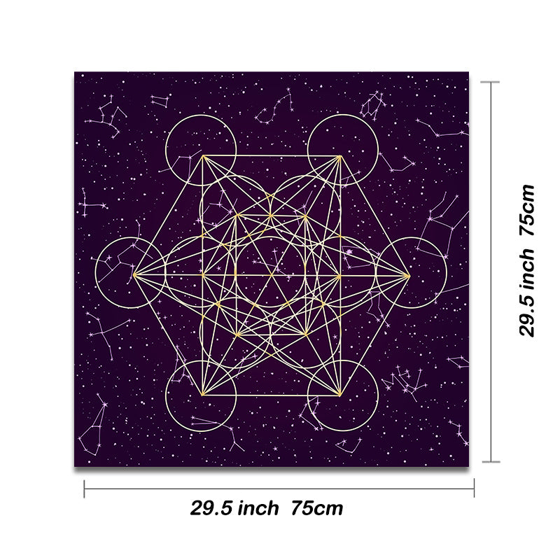 1 dona Tarot Tapestry Zodiac Tarot Stol qoplamasi, Qora sharf Altar mato, Tarot to'plami Boho sehrgarlik bezak plakat, Partiya ta'minoti, Uy/Dorm/Xona bezak.