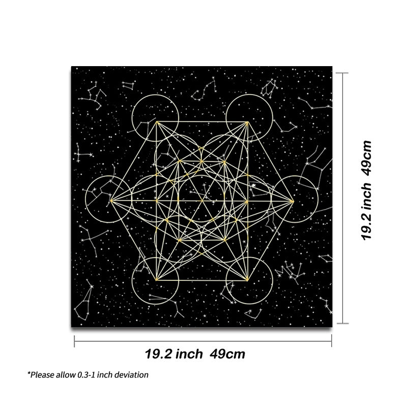 1 dona Tarot Tapestry Zodiac Tarot Stol qoplamasi, Qora sharf Altar mato, Tarot to'plami Boho sehrgarlik bezak plakat, Partiya ta'minoti, Uy/Dorm/Xona bezak.
