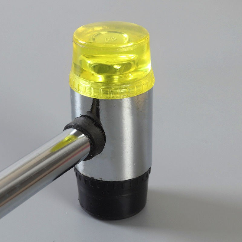 Double Face Soft Touch Hammer Leather DIY Tool Rubber Head Black Grip