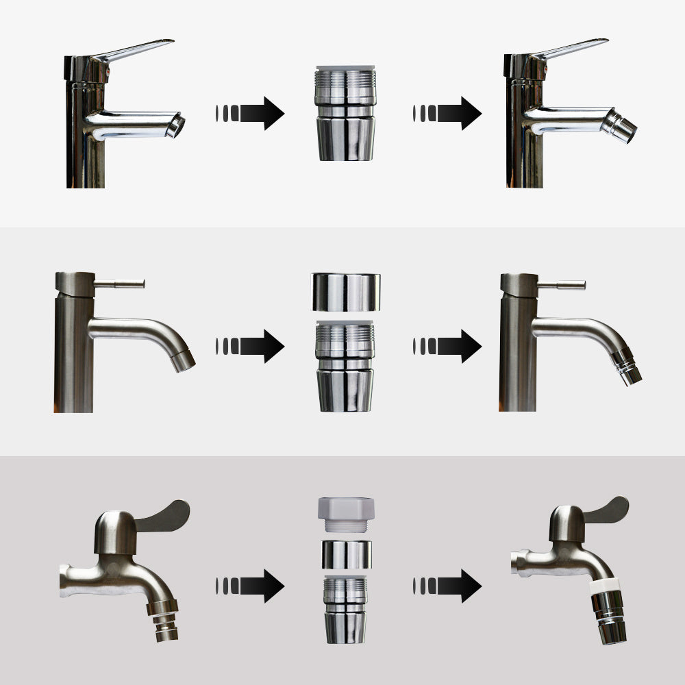 Irrigador bucal de agua para grifo, máquina de limpieza dental, irrigador oral, boquilla aleatoria