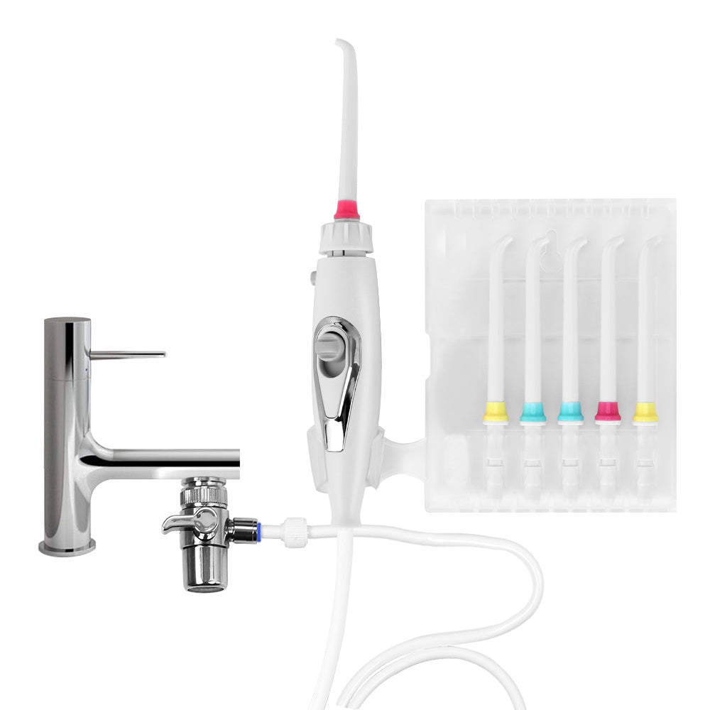 Irrigador bucal dental con chorro de agua para limpieza de dientes, hilo dental y limpiador de dientes