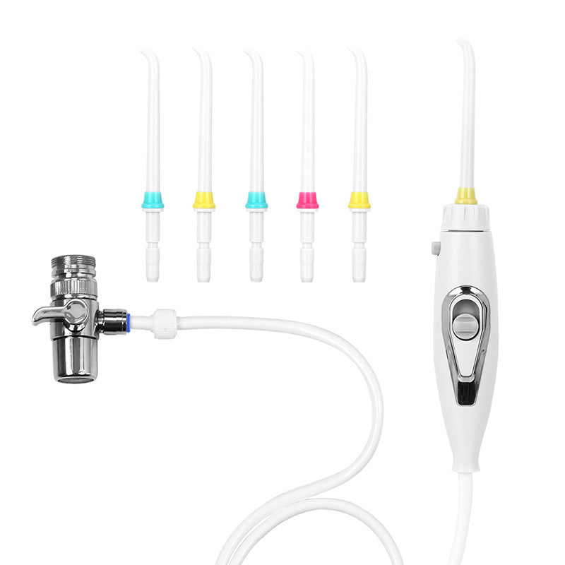 Irrigador bucal dental con chorro de agua para limpieza de dientes, hilo dental y limpiador de dientes