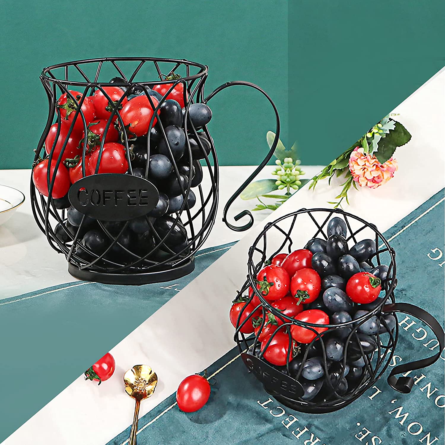 Coffee Pods Organizer Holder Black Large Capacity Capsule Storage Rack