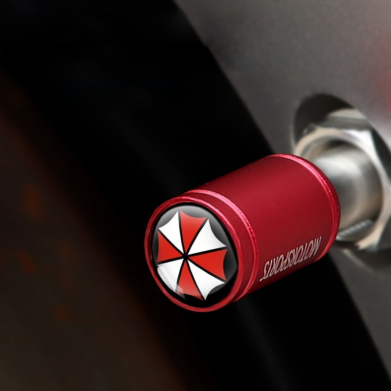 4 Pcs Car Wheel Valve Stem Caps Copper Core Rustproof Dust Covers