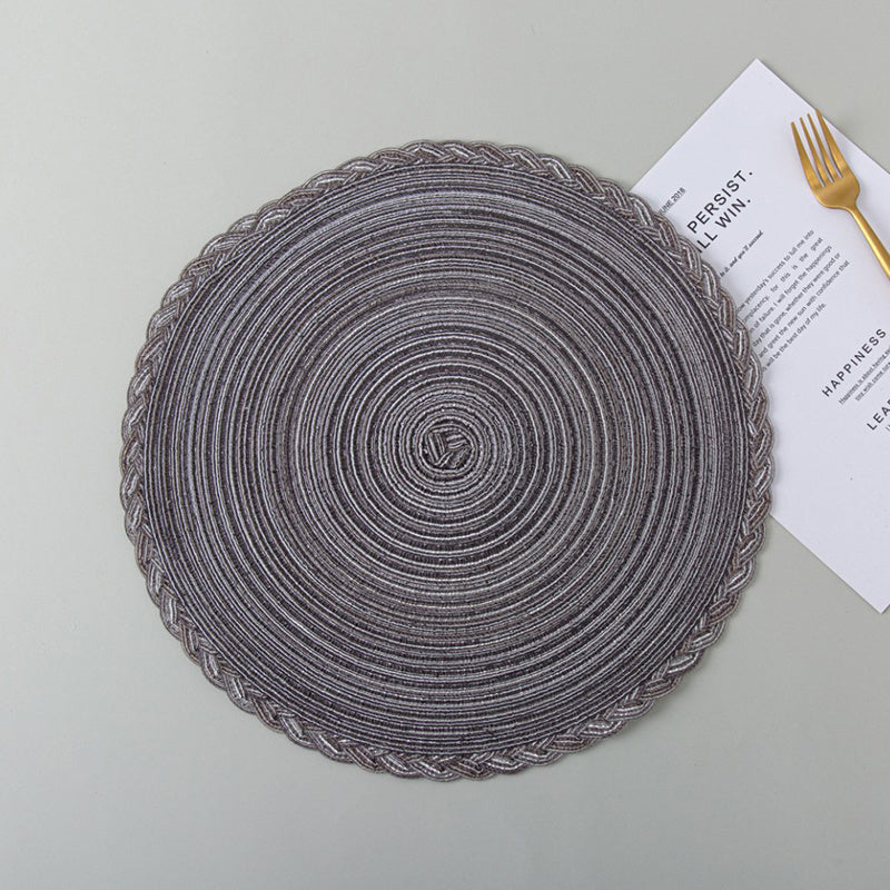 Round Woven Lace Placemats Set of 6 38.1 cm Kitchen Table Decor