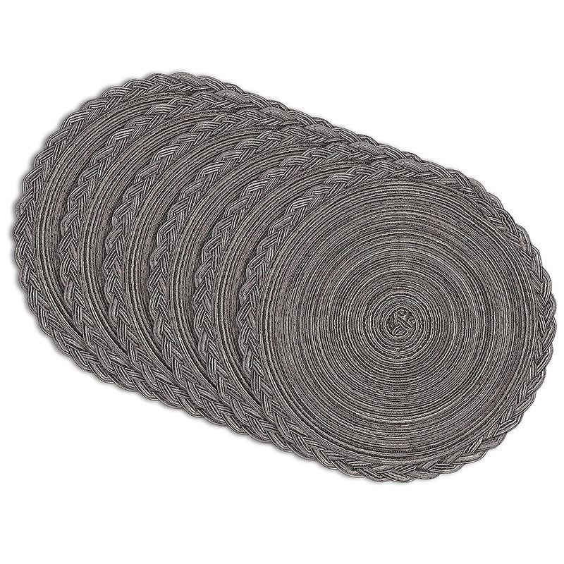 Round Woven Lace Placemats Set of 6 38.1 cm Kitchen Table Decor
