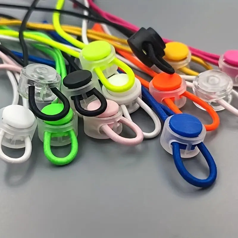 10/20 Pcs Colorful Plastic Spring Shoe Buckles Tie Shoe Lace Buckles