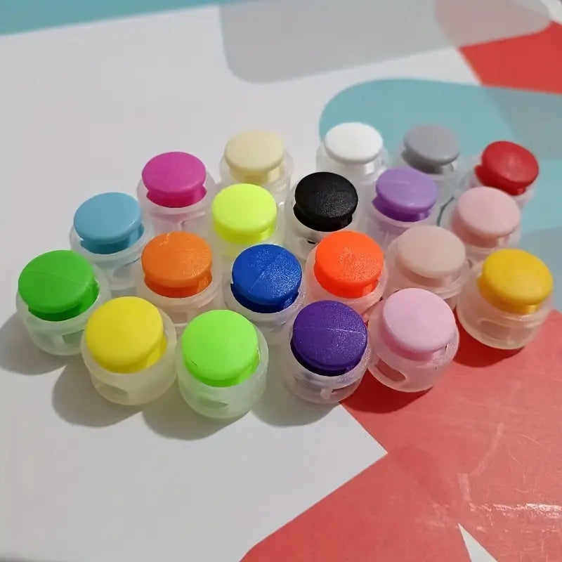 10/20 Pcs Colorful Plastic Spring Shoe Buckles Tie Shoe Lace Buckles