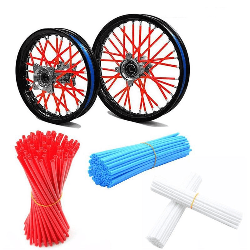Off Road Motorcycle Wheel Rim Spoke Skins Set for Motocross Enduro 72pcs