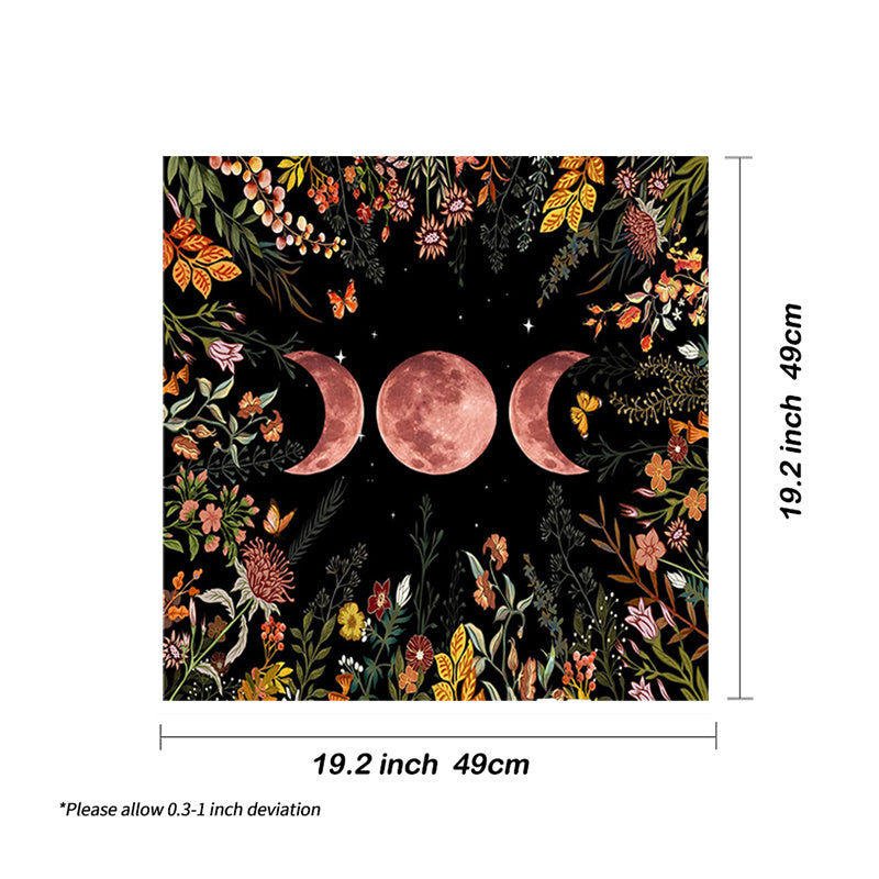 Покрывало для Таро Moon Garden с дизайнами Астрологии и Тройной Луны для гадания и колдовства