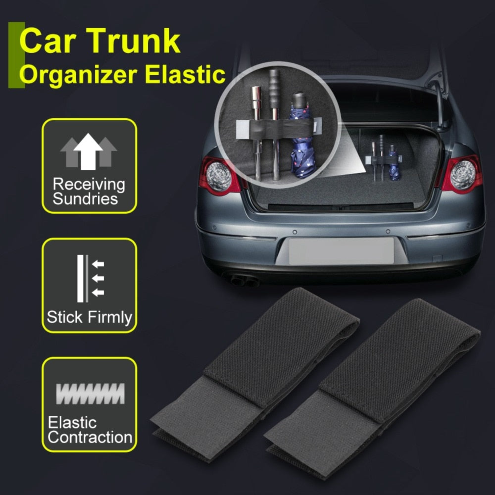 Car Trunk Organizer Strap Fixing Belt Storage Bag Elastic Auto Accessories