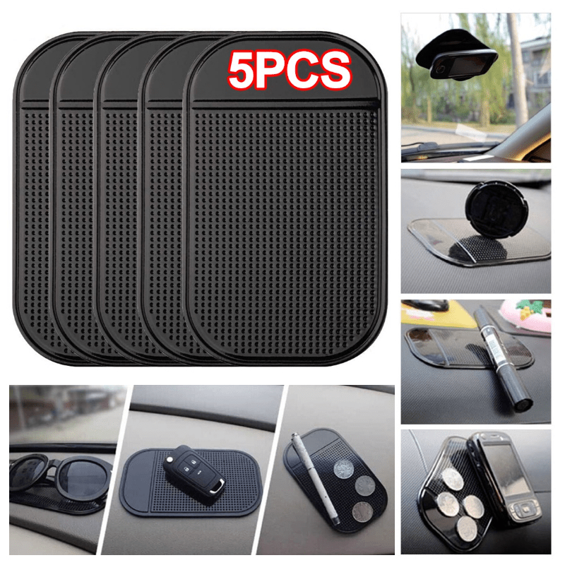 5Pcs Anti-Slip Car Dashboard Mats for Phone Keys Sunglasses Non-Slip