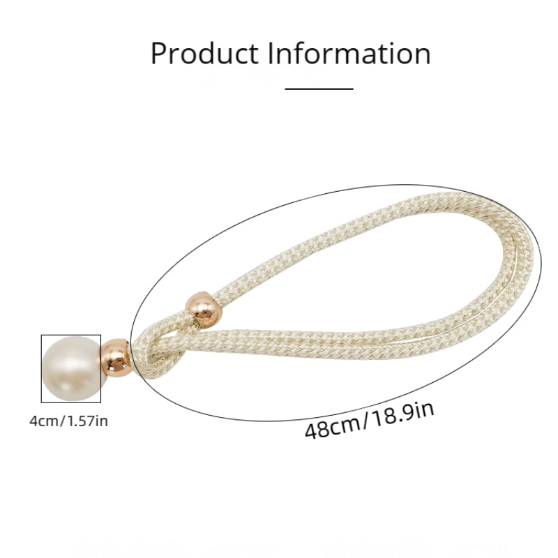 Set of 2 Elegant Faux Pearl Curtain Tiebacks for Home Decor and Window Treatment