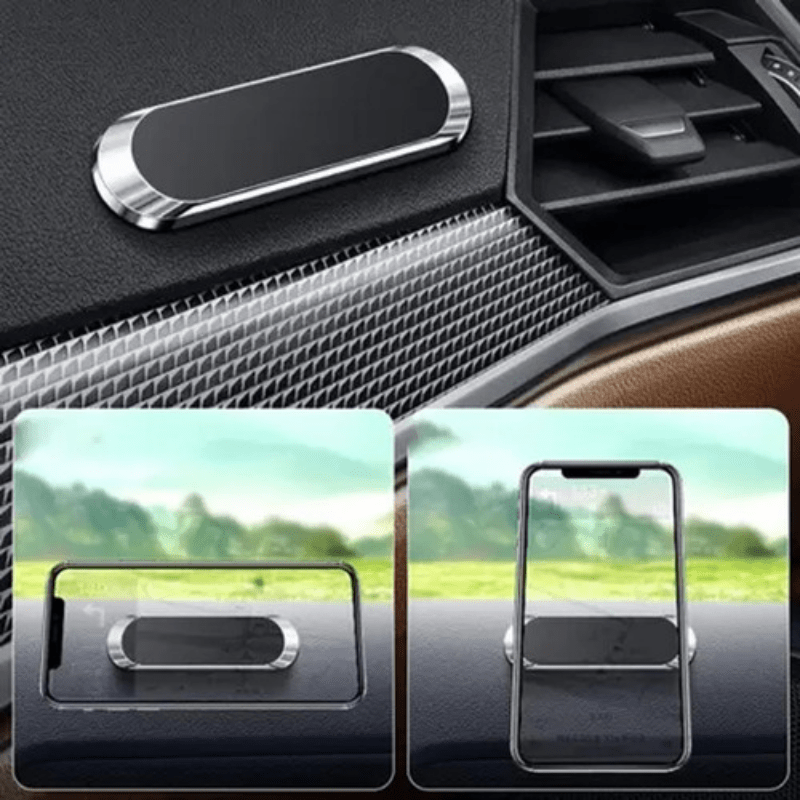 Universal Magnetic Car Phone Holder Dashboard Mini Strip Stand for GPS and Phone