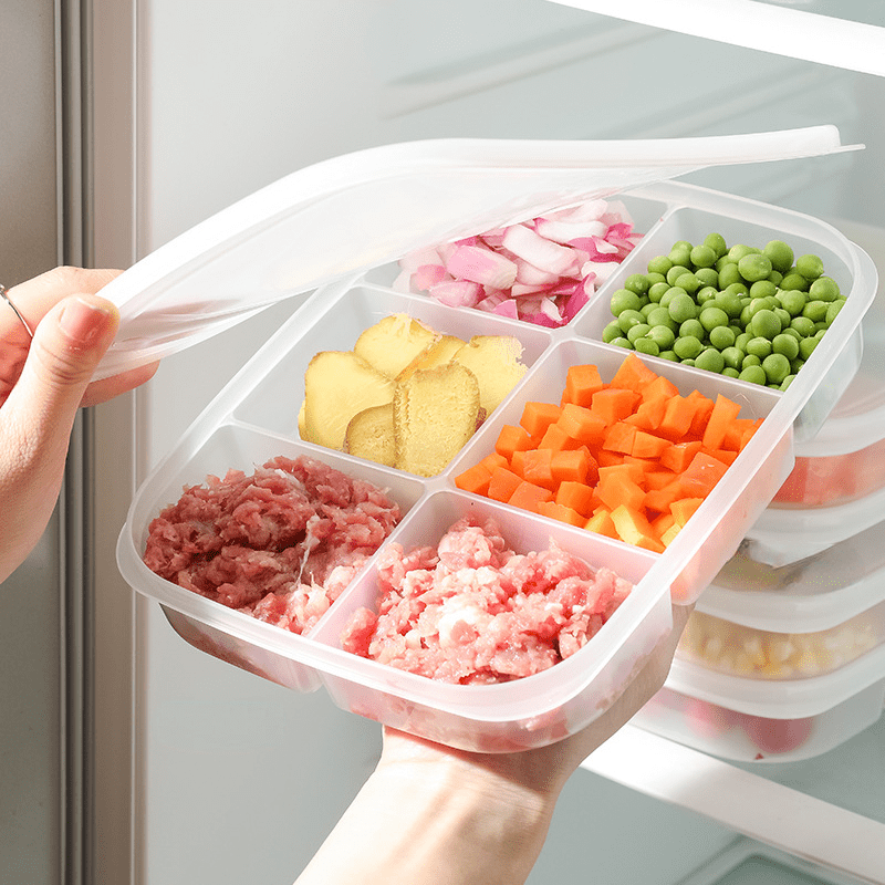 Контейнер для хранения продуктов с отделениями, холодильник, контейнер для сохранения свежести