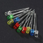 Elektronika uchun 100 dona LED diod to'plami Qizil Sariq Moviy Yashil Oq