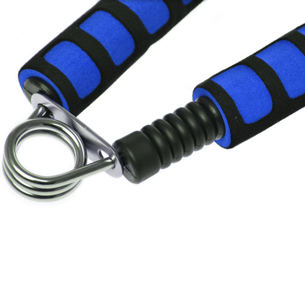 Fortalecedor de agarre de mano para fitness con resistencia de 25kg, material de hierro y esponja, rojo o azul