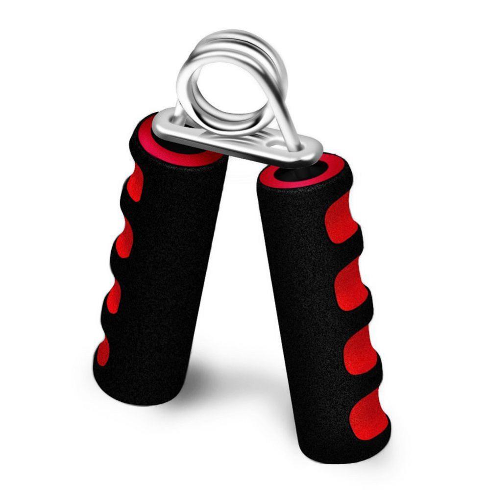 Fortalecedor de agarre de mano para fitness con resistencia de 25kg, material de hierro y esponja, rojo o azul