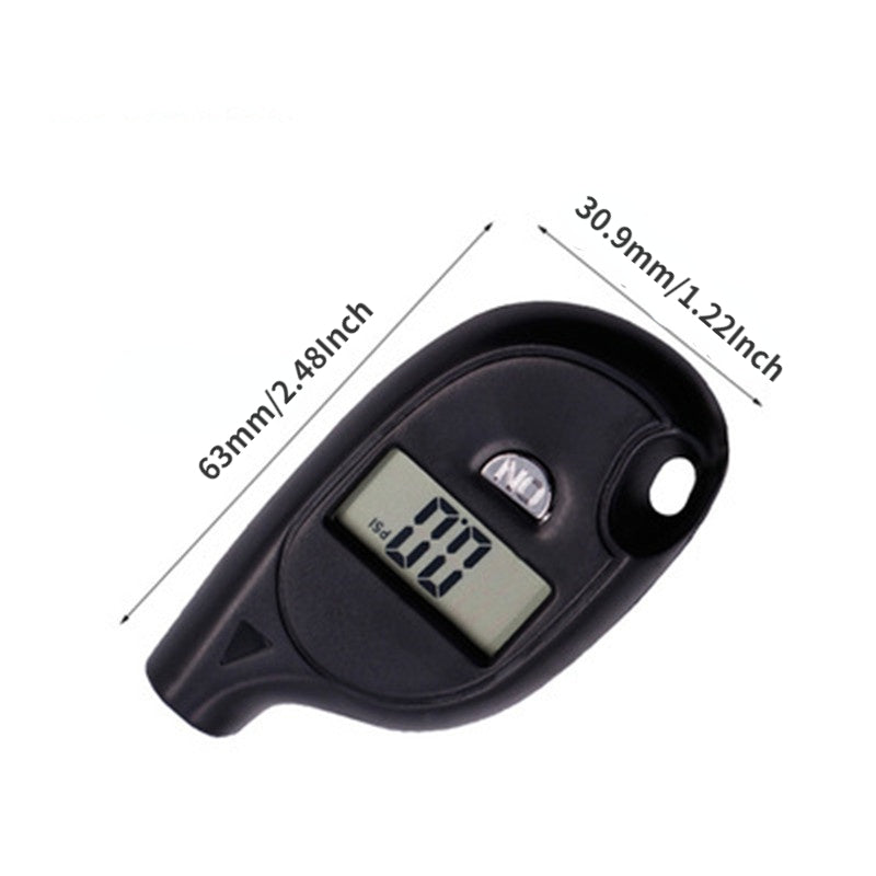 Digital Tire Pressure Gauge Keychain LCD Display High Precision for Cars and Motorcycles
