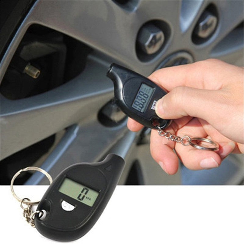 Digital Tire Pressure Gauge Keychain LCD Display High Precision for Cars and Motorcycles