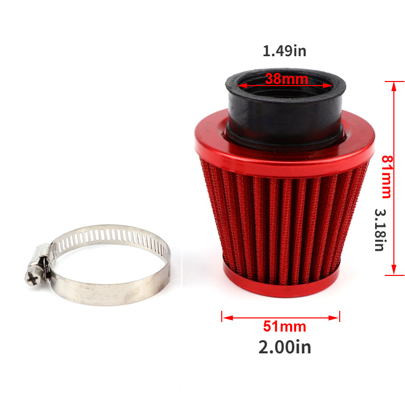 Mototsikl uchun dumaloq temir havo filtri to'plami GY6 50cc 125cc velosipedlar