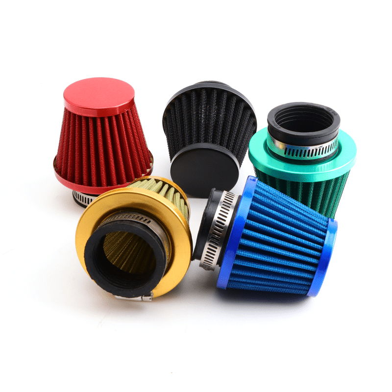 Motorcycle Air Filter Round Iron Intake Kit for GY6 50cc 125cc Bikes