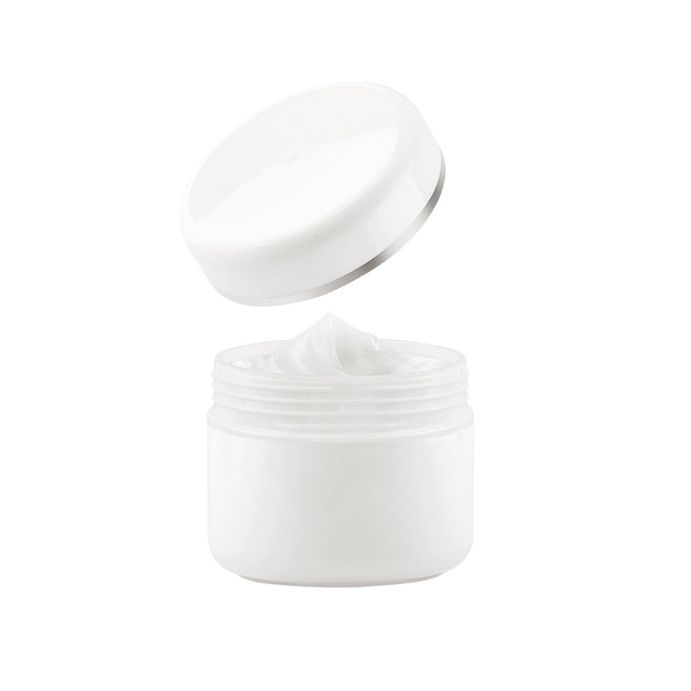 30 Pieces White Plastic Cosmetic Jars 30g Refillable Sample Containers for Travel