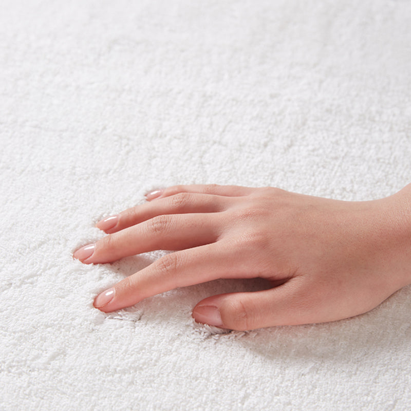 Absorbent White Evil Eye Rug Non-Slip Kitchen Bathroom Mat Shaggy Floor Carpet