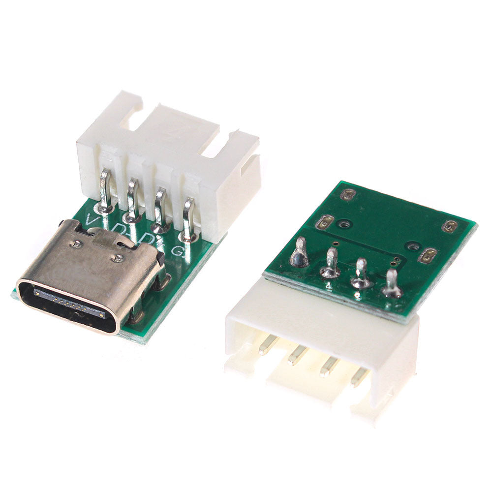 10 piezas de placa de prueba de conector hembra USB 3.1 Tipo-C de 16P a convertidor de PCB de 2.54mm