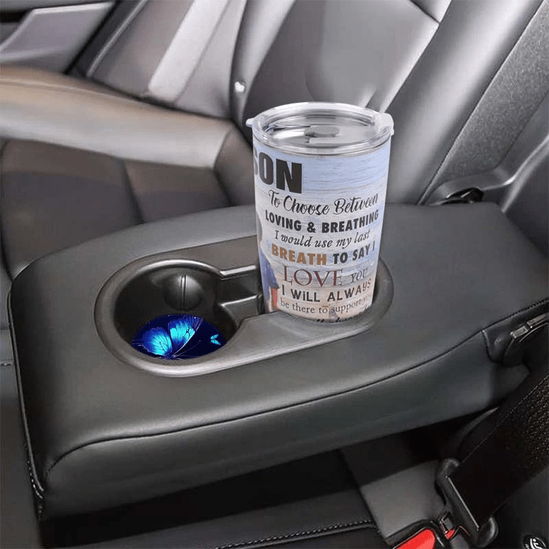 2 шт. подушечки для держателя стакана с изображением цветочного моря и синей бабочкой, из нескользящего неопрена