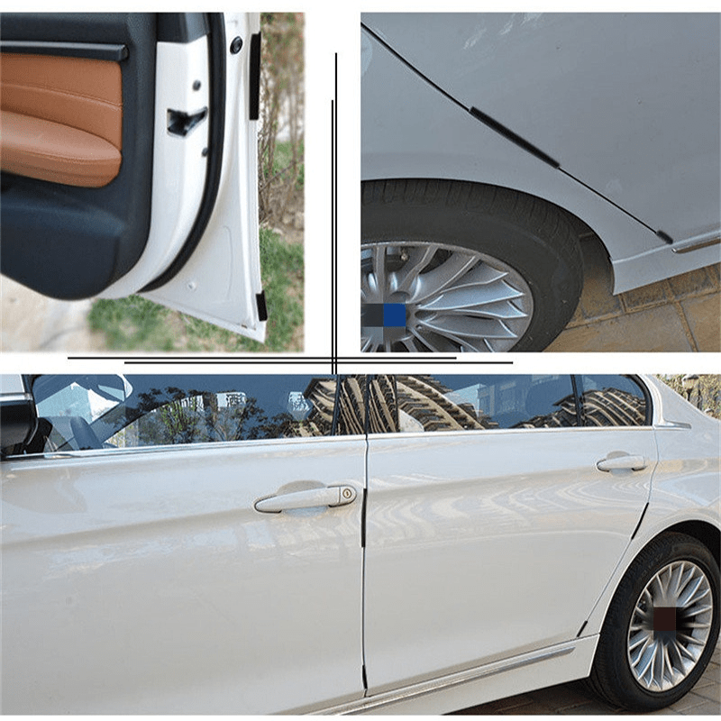 8pcs Car Door Edge Guards Scratch Collision Protection ABS Rubber