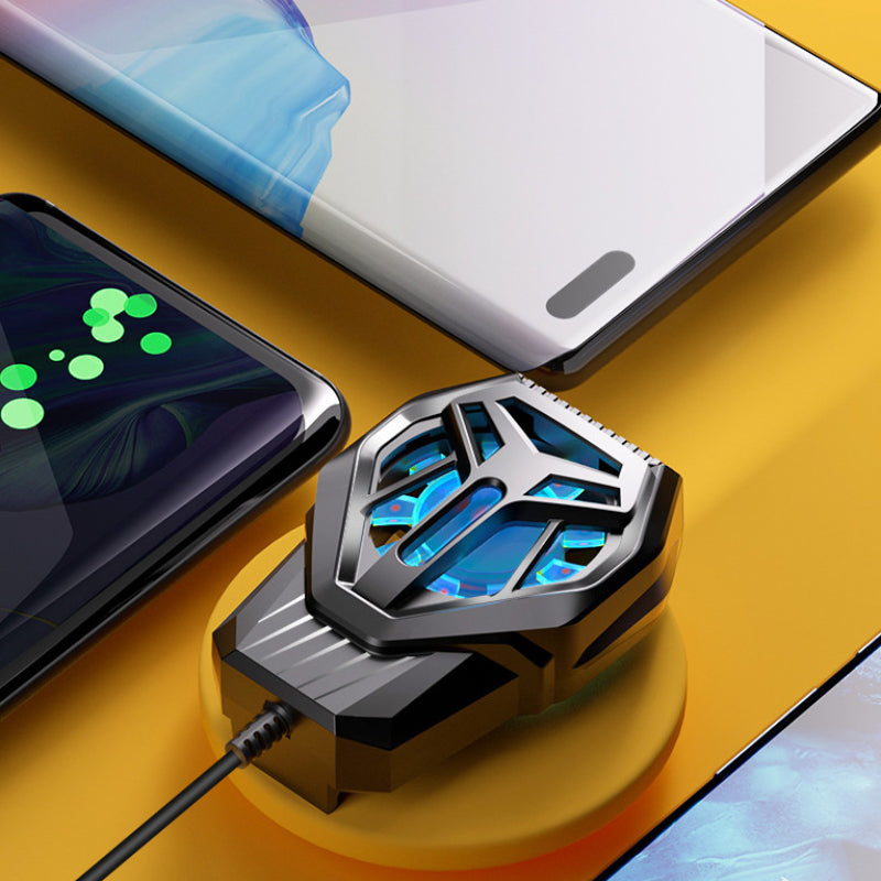 Rechargeable Mobile Phone Cooling Fan with LED Light for Gaming and Video Watching