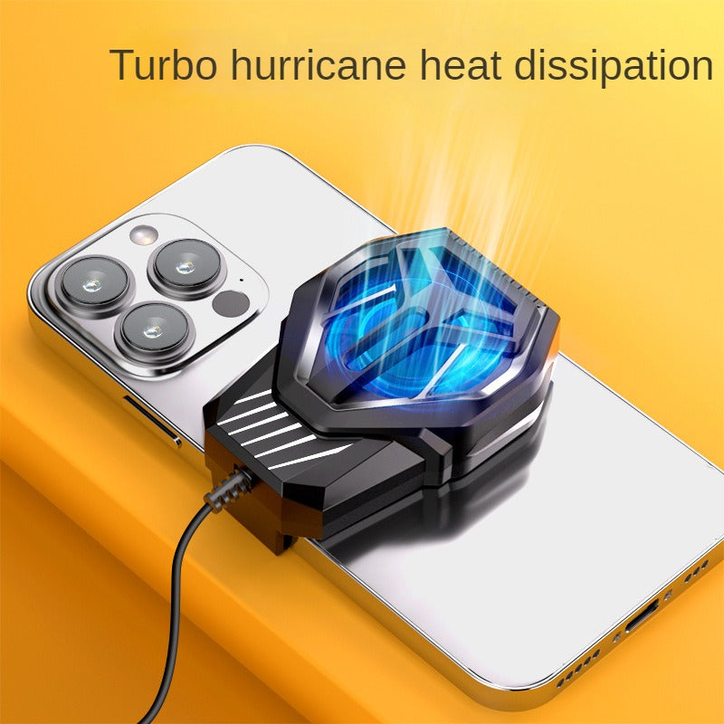 Rechargeable Mobile Phone Cooling Fan with LED Light for Gaming and Video Watching