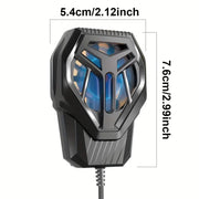 Rechargeable Mobile Phone Cooling Fan with LED Light for Gaming and Video Watching
