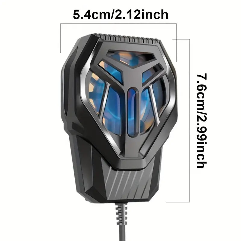 Rechargeable Mobile Phone Cooling Fan with LED Light for Gaming and Video Watching