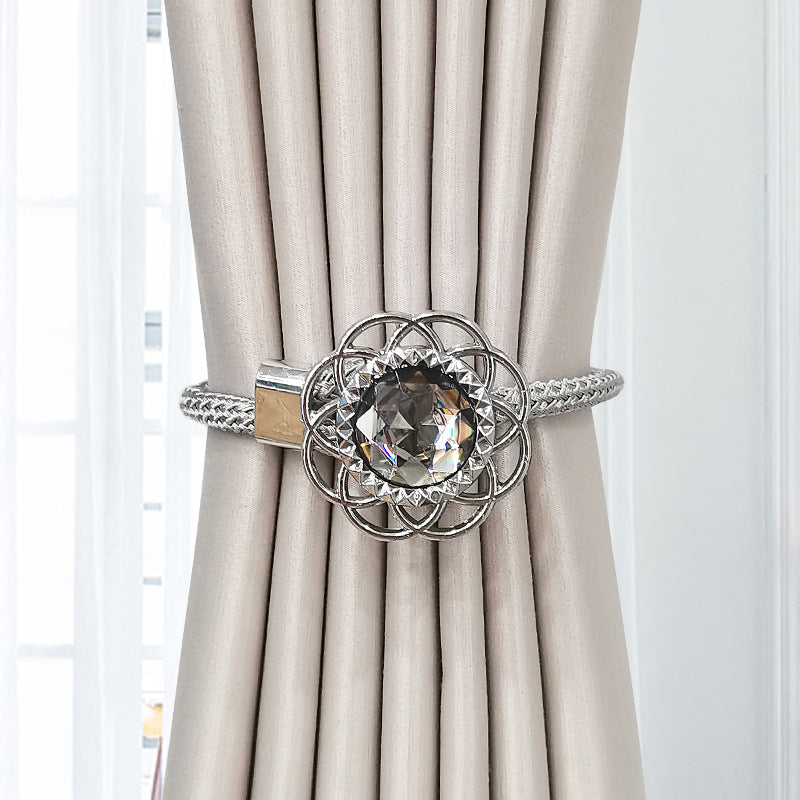 2 ta Rangli Qimmatbaho Toshli Pardalar Tashuvchilari, Moslashuvchan Kamarlar va Saqlash Sumkasi bilan Nafis Shaffof Pardalar Tashuvchilari, Hashamat Qo'shish uchun Zamonaviy Deraza Pardalari Aksessuarlar