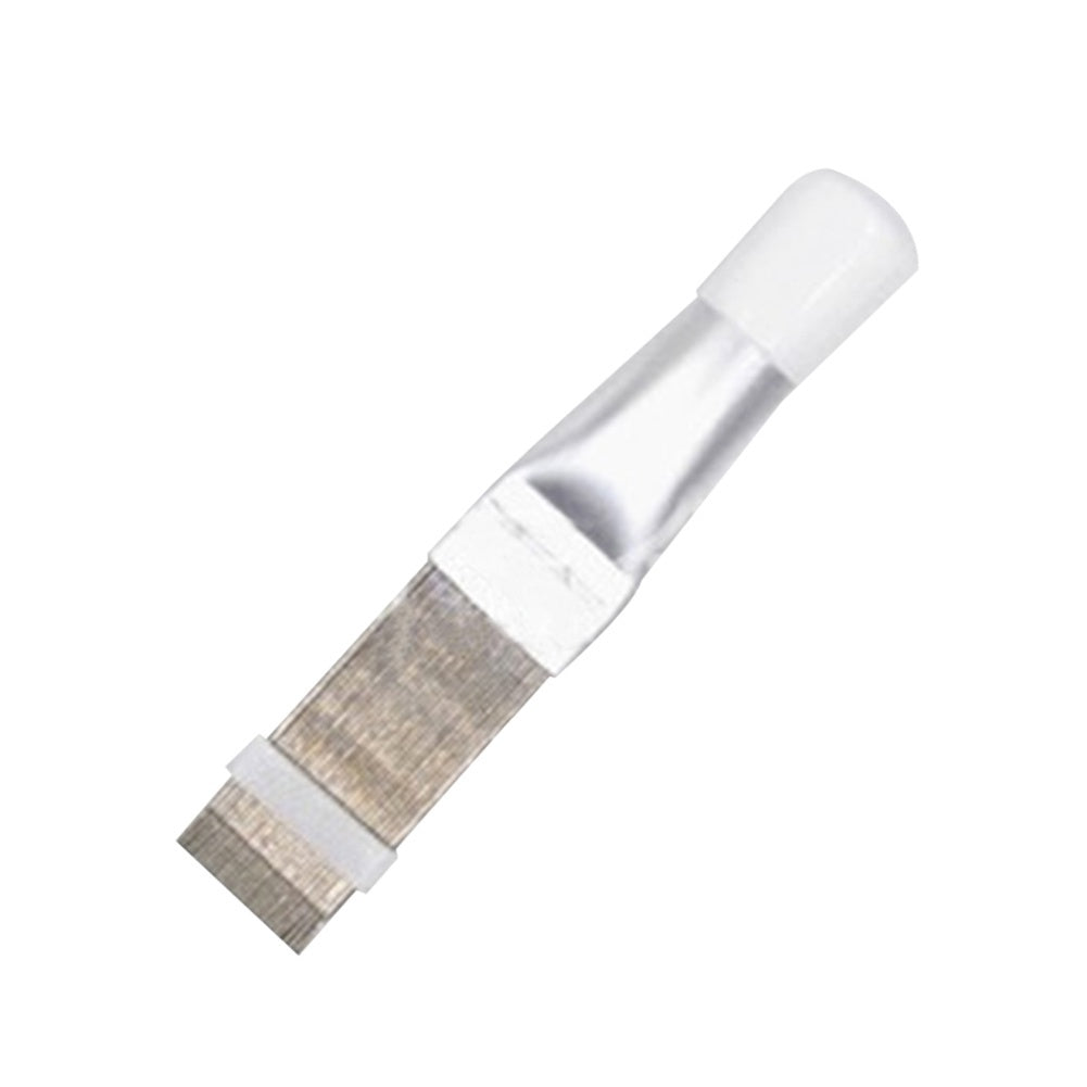 Peine de limpieza para acabado de acero inoxidable con mango blanco para conductos de aire acondicionado